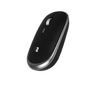 SUBBLIM Ratón Mini Óptico Inalámbrico, para PC, Portátil, Mac, MacBook, con 4 Botones, Rueda de Desplazamiento Metálica, Ultradelgado y Ergonómico, Silencioso, 1600 dpi, Ambidiestro, Gris