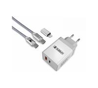Subblim SUBCHG-3WPD10 PD 25W + QC3.0 (Blanco) - Cargador USB C
