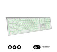 Teclado Inalámbrico Subblim Master/ Plata y Blanco