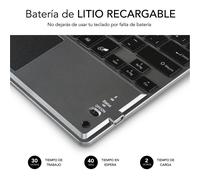 SUBBLIM - Teclado Bluetooth Smart Backlit BT Keyboard Touchpad Grey