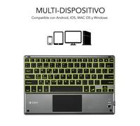 Subblim Smart Backlit Bluetooth Touchpad Spanish QWERTY Grey
