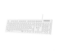 Subblim Teclado Ergonómico Business Slim SUBKBC-0SSK51 – Teclas planas silenciosas, USB, Blanco