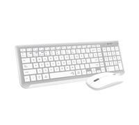 SUBBLIM Teclado con Ratón Bluetooth + 2.4G Combo Dual Prestige Extendido Blanco Plata