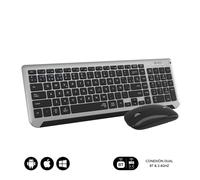 COMBO TECLADO RATON SUBBLIM DUAL PRESTIGE EXTENDIDO GRIS/NEGRO