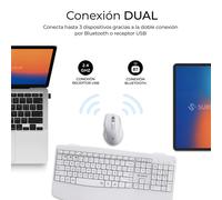 Teclado y Ratón Inalámbrico Subblim Combo Dual Office Prowave/ Blanco