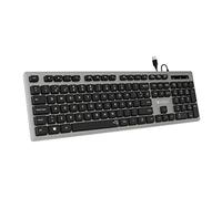 SUBBLIM Teclado Wired Ergo Keys Silent Flat, Gris