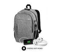 SUBBLIM - Mochila para Portátil Urban Lock Backpack 16" Grey