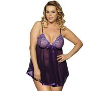 Subblime Queen Plus Size Subblime Queen Plus Babydoll con Lacito y Brillantes 100 g