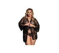 Subblime Queen Plus Size Subblime Queen Plus Peignoir con Bordados y Manga de Campana 100 g