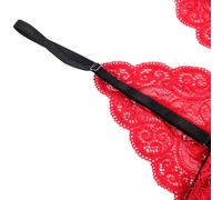 Subblime Set 3 Piezas Encaje Y Satén Rojo S/M - Conjunto Elegante Con Comodidad Sofisticada