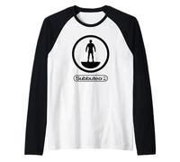 Subbuteo Jugador Silueta Logo Football Game Camiseta Manga Raglan