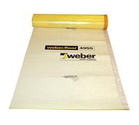 Subcapa acústica sub-regla fina, rlx 30 m, compatible con suelos calefactores, Weberfloor 4955