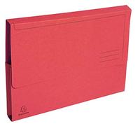 Exacompta Clasificador de Cartón con Bolsa Din A4 Rojo 290g