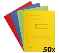 Exacompta Clasificador Cartón Reciclado Din A4 Colores Surtidos 280g/m2 c/ 2 Pestañas Interiores