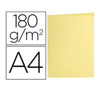 Subcarpeta liderpapel a4 amarillo pastel 180g/m2 pack 50 unidades