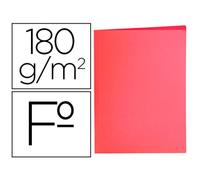 Subcarpeta liderpapel folio rojo pastel 180g/m2 pack 50 unidades