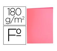 Subcarpeta liderpapel folio rosa pastel 180g/m2 pack 50 unidades