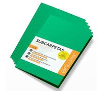 Subcarpetas Cartulina A4, Carpetas Archivadoras de Papel 180gr, Carpeta Clasificadora para Documentos, Pack de 50 Subcarpetas Oficina de Colores para Archivar y Ordenar Papeles - Ofituria (Turquesa)