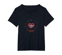 Subdirector: Corazón de la Escuela Camiseta, Mujer Tallas Grandes, Negro, 4XL Grande