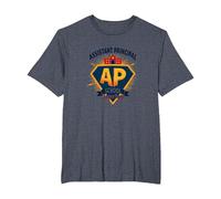 Subdirector: Superhéroe Escolar Camiseta, Hombre Tallas Grandes, Azul Jaspeado, 6X Alto