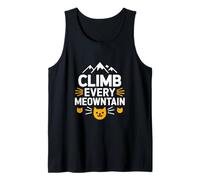 Sube a cada montaña amante de los gatos Meowntain Camiseta sin Mangas