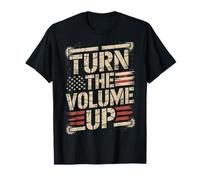 Sube el Volumen Amante de la música de la Bandera Estadounidense Camiseta