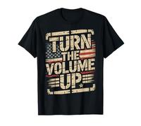 Sube el Volumen Amante de la música de la Bandera Estadounidense Camiseta