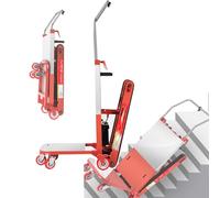 Subescaleras eléctrico - Carro oruga, sube y baja escaleras (hasta 80 pisos), capacidad de carga de 300 kg (24 V 26 Ah), tiempo de uso: 3-5 h, 5 ruedas antideslizantes,B
