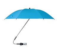 Subgadora paraguas de cochecito, paraguas de cochecito extra grande SPF 50+ Sun Shield con abrazadera, sombra solar, impermeable, 360 grados ajustables para carrito, bicicleta, silla de ruedas, silla