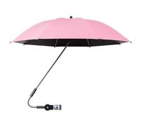 Subgadora paraguas de cochecito, paraguas de cochecito extra grande SPF 50+ Sun Shield con abrazadera, sombra solar, impermeable, 360 grados ajustables para carrito, bicicleta, silla de ruedas, silla