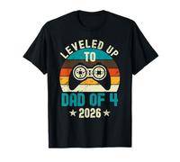 Subí de Nivel a papá de 4 2026 Ascendido a Pronto para ser Padre Camiseta