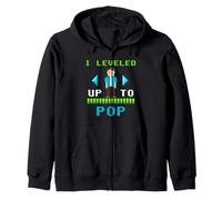 Subí de Nivel con Pop Retro Gamer Pixel Design Sudadera con Capucha