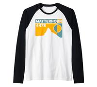 Subida al Monte Matterhorn, Senderismo en Zermatt, Regalos de Senderismo en Suiza Camiseta Manga Raglan