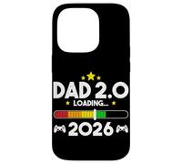 Subiendo de Nivel a papá 2.0 2026 Padre 2026 Papa New Baby Dad Carcasa para iPhone 14 Pro
