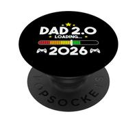 Subiendo de Nivel a papá 2.0 2026 Padre 2026 Papa New Baby Dad PopSockets PopGrip Adhesivo