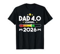 Subiendo de Nivel a papá 4.0 2026 Padre 2026 Papa New Baby Dad Camiseta