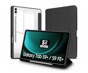 Sublim Clear Shock Case Funda Negra para Samsung Galaxy Tab S9+/S9 FE+ 12.4"
