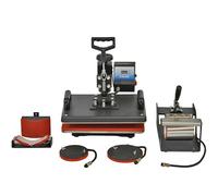 SublimaciÃ³n Calor Prensa 5 En 1 Combo Camiseta Taza Jigsaw Gorra Placa TelÃfono Caso