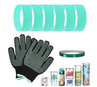 Sublimation Silicone Bands For Tumblers - 6 Pieces Reducing Ghosting Wrap, 2.75x0.8inch/7x2cm Heat Resistant Wrap Ring,for Art Water Bottle Travel Mug Cup Home Craft Jars
