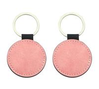 Sublimet Sublimation Solutions Llaveros Redondos en símil Piel de Color Rosa Pastel | 1 Unidad | Ideales para Personalizar Mediante la sublimación