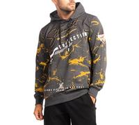 Subliminal Moda Sudadera con Capucha Hombre Manga Larga Bicolor con Bolsillo BX2628, gris oscuro, M