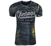 Subliminal Mode Camiseta de manga corta para hombre, estilo vintage, cuello redondo, estampado 3D, manga corta, talla S a XXL, ideal como regalo de Navidad, San Valentín, gris oscuro, L