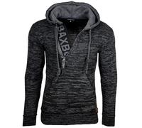 Subliminal Mode - Jersey de punto para hombre con capucha y cuello con cremallera - Estilo básico - Jersey de punto grueso - Jersey tejido de invierno de manga larga - Idea de regalo BX277, Negro