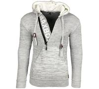Subliminal Mode - Jersey de punto para hombre con capucha y cuello con cremallera - Estilo básico - Jersey de punto grueso - Suéter tejido de invierno de manga larga - Idea de regalo BX277, gris, XL