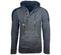 Subliminal Mode Jersey para hombre de punto enmascarado con capucha de malla grande, cierre de cremallera BX290, gris oscuro, L