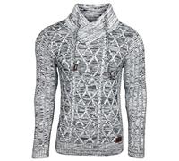 Subliminal Mode Jersey para hombre de punto grueso, cuello alto - Estilo básico - Jersey de punto tejido para invierno, cuello chal, mangas largas - Idea de regalo BX292, S