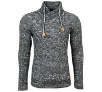 Subliminal Mode Jersey para hombre de punto grueso, cuello alto - Estilo básico - Jersey de punto tejido para invierno, cuello chal, mangas largas - Idea de regalo BX292, XXL