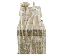 SUBLXPoten Camino Mesa de Gasa 1 Camino de Mesa Gasa, Adecuado for Bodas(Gold,90x180cm)