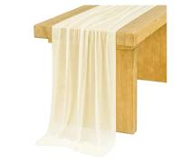 SUBLXPoten Camino Mesa de Gasa Camino de Mesa Gasa, Caminos Transparentes for Decoraciones Nupciales Fiesta Boda(Color 14,30x300CM)
