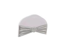SUBLXPoten Chair Cover Sashes 10/50/100 Piezas de Cintas for decoración sillas Boda, Lazos metálicos Brillantes con Hebilla Redonda for Banquetes y Fiestas(Silver,100pcs)
